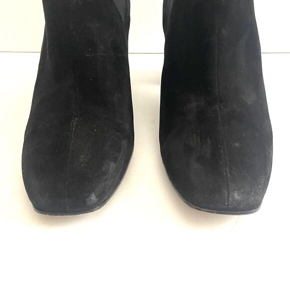 rag & bone 39/39.5 Women’s Black Suede Leather Squared Toe Boots Booties *Flaw - Picture 4 of 12